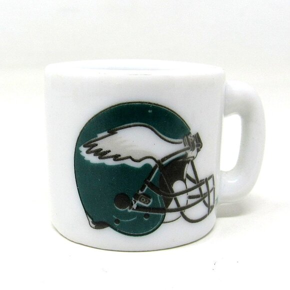 Philadelphia Eagles Miniature Cup NFL Football 1" Ceramic Mug Ornament Display - Picture 2 of 2